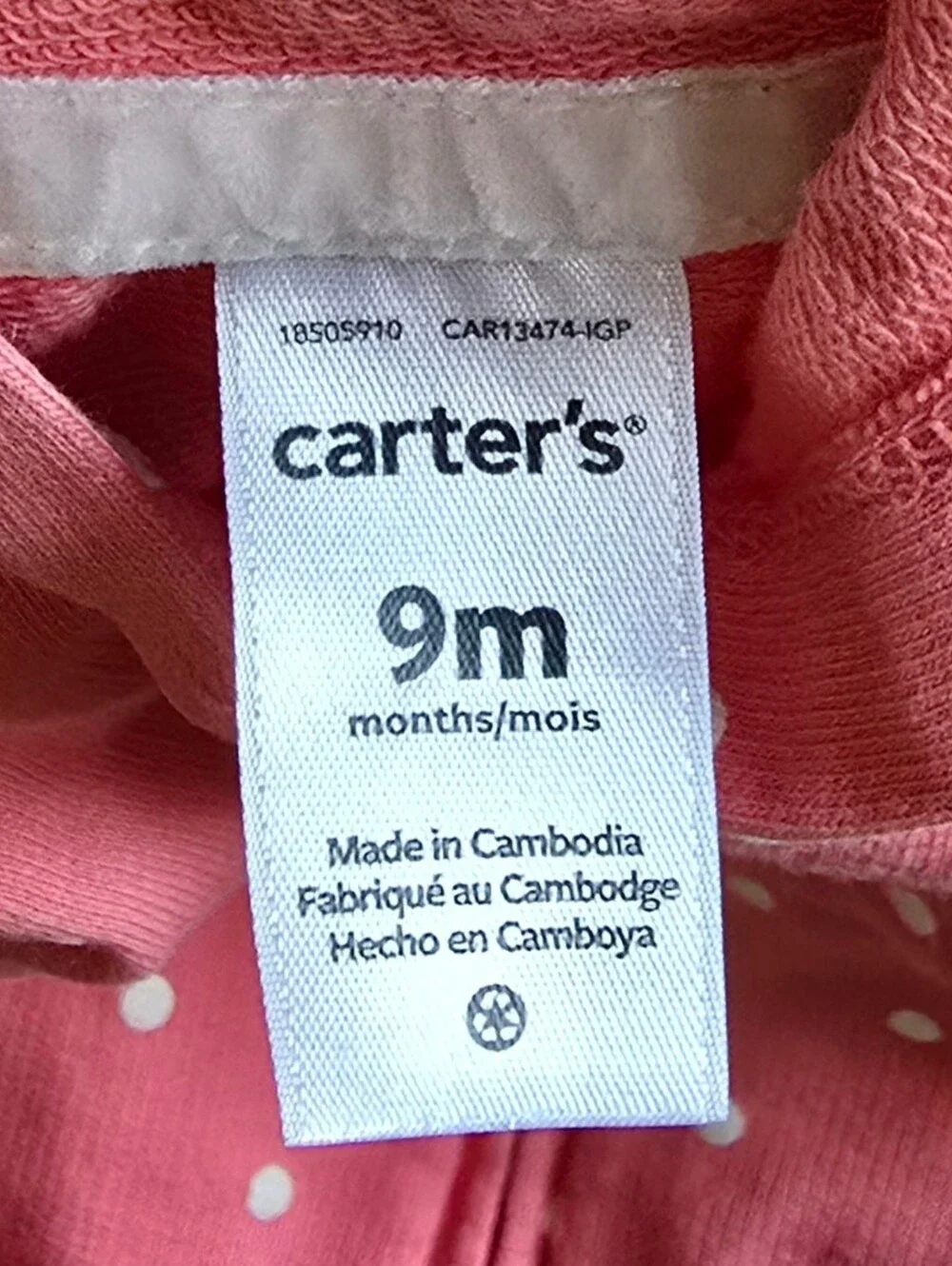 Carters bright pink